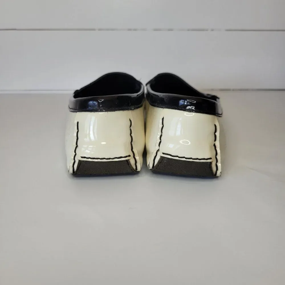 Frette Two-Tone Black and Cream Loafers